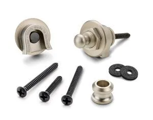 Schaller 14010701 Security Lock Крепление для ремня с блокировкой, для гитары, матовый (пара).