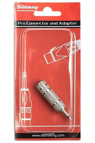 Soundking CC320-1 Переходник (разъем переходной) 3,5 мм, моно, штекер - 6,35 мм, моно, гнездо.