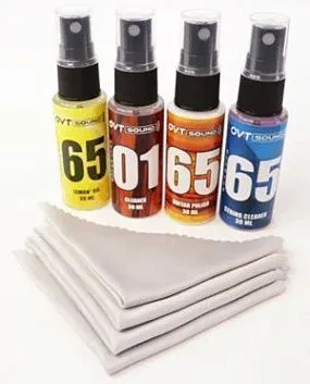 OVTSound oil_cl_pol_sc_4n_30 Комплект для ухода за гитарой: лимонное масло, 2 очистителя, полироль.