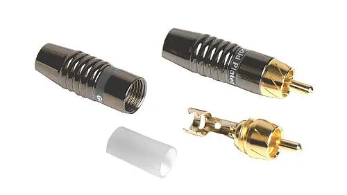 Invotone RCA500M BK Разъем тюльпан на кабель RCA, черный.