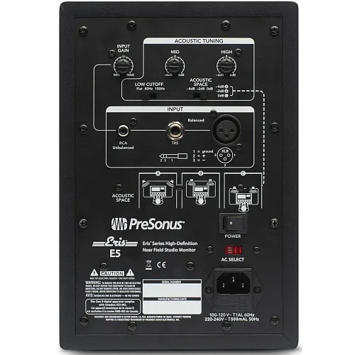 PreSonus Eris E5 Активный 2-х полосный (Bi-Amp) студийный монитор.