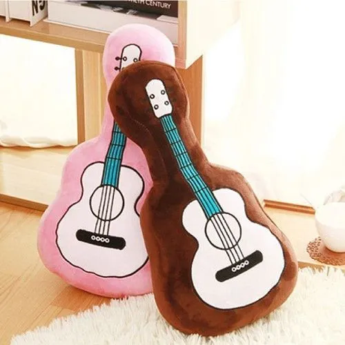 Подушка декоративная Розовая гитара. Размер 75 см.