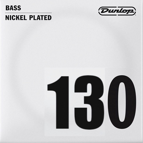 Dunlop DBN130 Отдельная струна для бас-гитары, никелированная, .130.