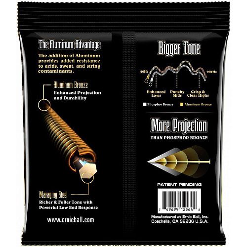 Ernie Ball 2564 (13-56) Aluminum Bronze Medium Комплект струн для акустической гитары.