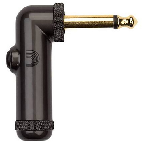 Planet Waves PW-AGRAP-1 Разьем Джек моно 1/4" 6,3 мм, позолоченный угловой с кнопкой вкл/выкл.