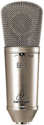 Behringer B-1 Студийный конденсаторный микрофон с эластичным подвесом, ветрозащитой и кейсом.
