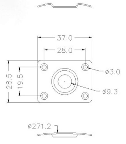 Musiclily M198 Выходной разъем электрогитары с накладкой, Les Paul style, хром.