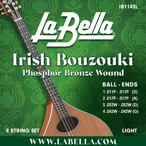 La Bella IB1142L (11-42) Комплект струн для ирландского бузуки.