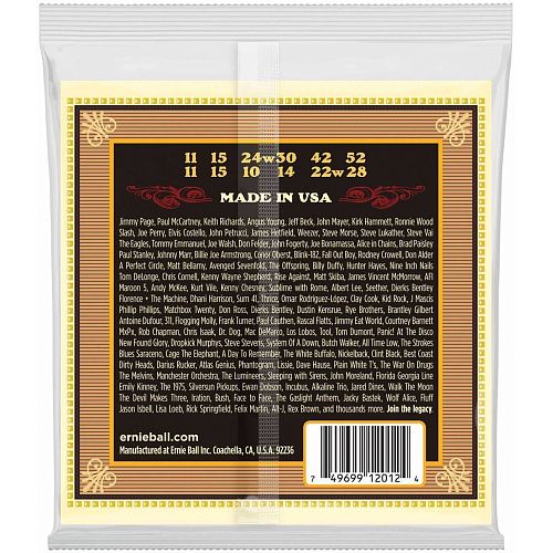 Ernie Ball 2012 (11-52) Earthwood 80/20 Bronze Medium Комплект струн для 12-стр акустической гитары.
