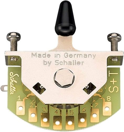 Schaller 15310003 Megaswitch S Переключатель 5-ти позиционный, Stratocaster, никель.