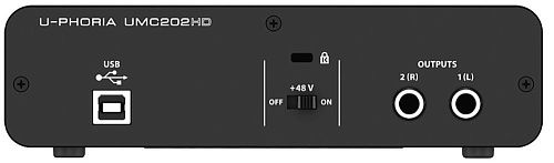 Behringer UMC202HD Внешний интерфейс USB для записи и воспроизведения звука на компьютере (PC/MAC).