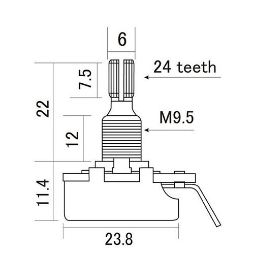 CTS-A500 Потенциометр 500 кОм (лог).