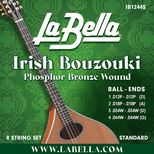 La Bella IB1244S (12-44) Комплект струн для ирландского бузуки.