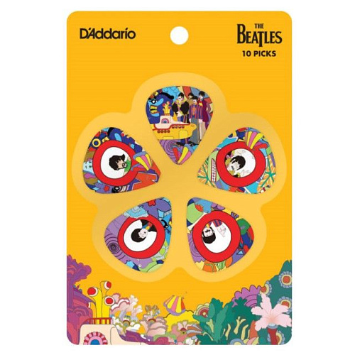 Planet Waves 1CWH6-10B7 Yellow Submarine Набор медиаторов 10 шт, толстые.