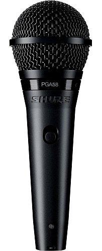 Shure PGA58-XLR-E Микрофон вокальный c выключателем, с кабелем XLR -XLR.