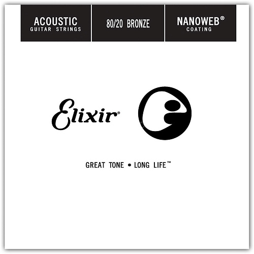 Elixir 15122 Nanoweb (.022) Отдельная струна для акустической гитары.